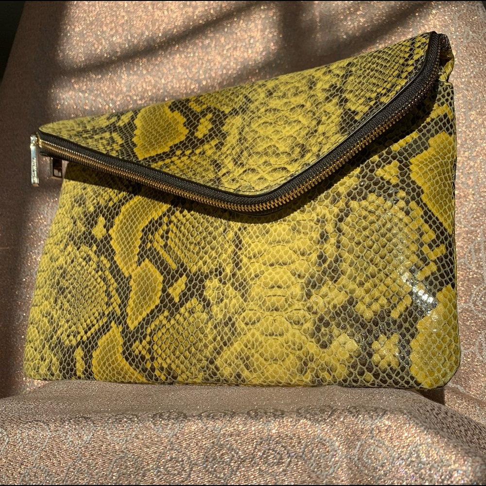 Henri Bendel Neon Envelope Clutch